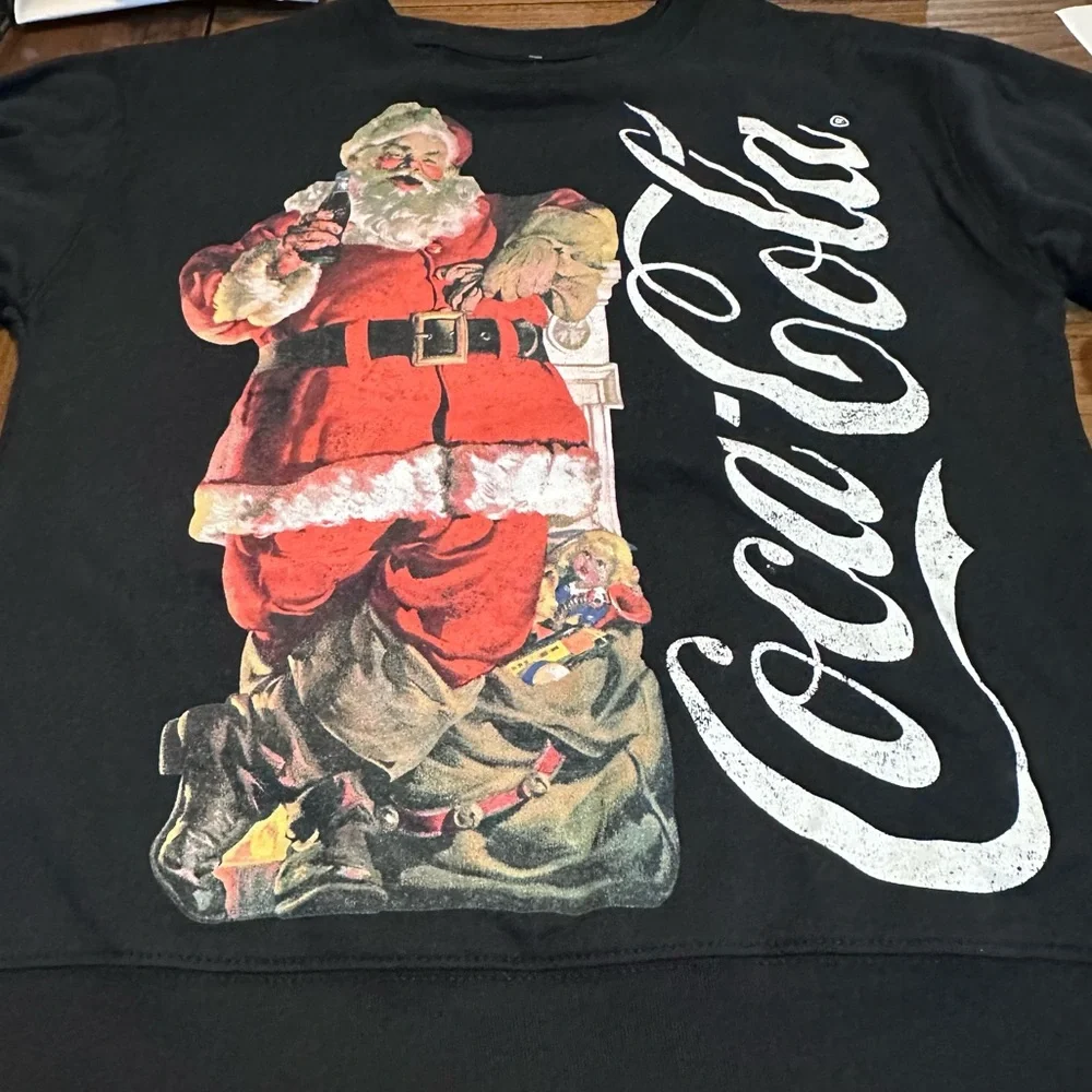 Crewneck Coca-Cola Santa‎ Sweatshirt – Black – Size M Freeze  2024 Edition